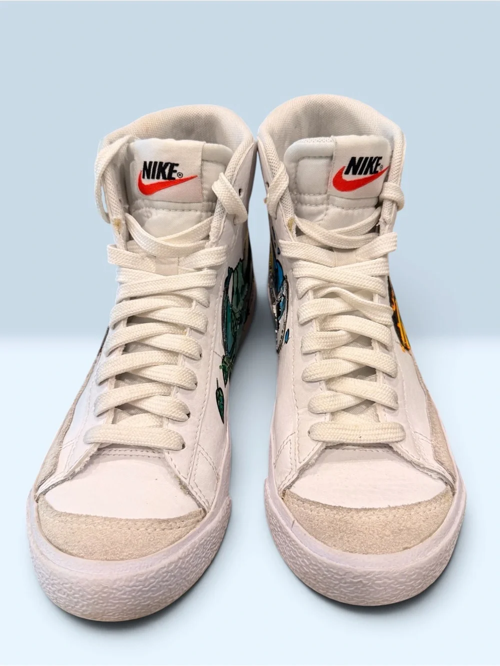 Nike Blazer Mid77 big kids shoes with custom Pokémon Graphics